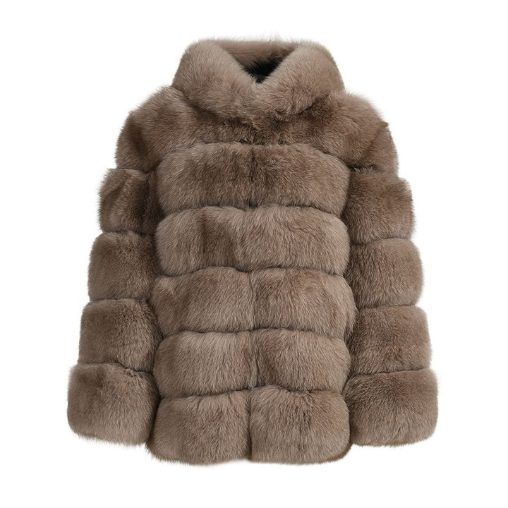 Adele Brown Fox Fur Jacket