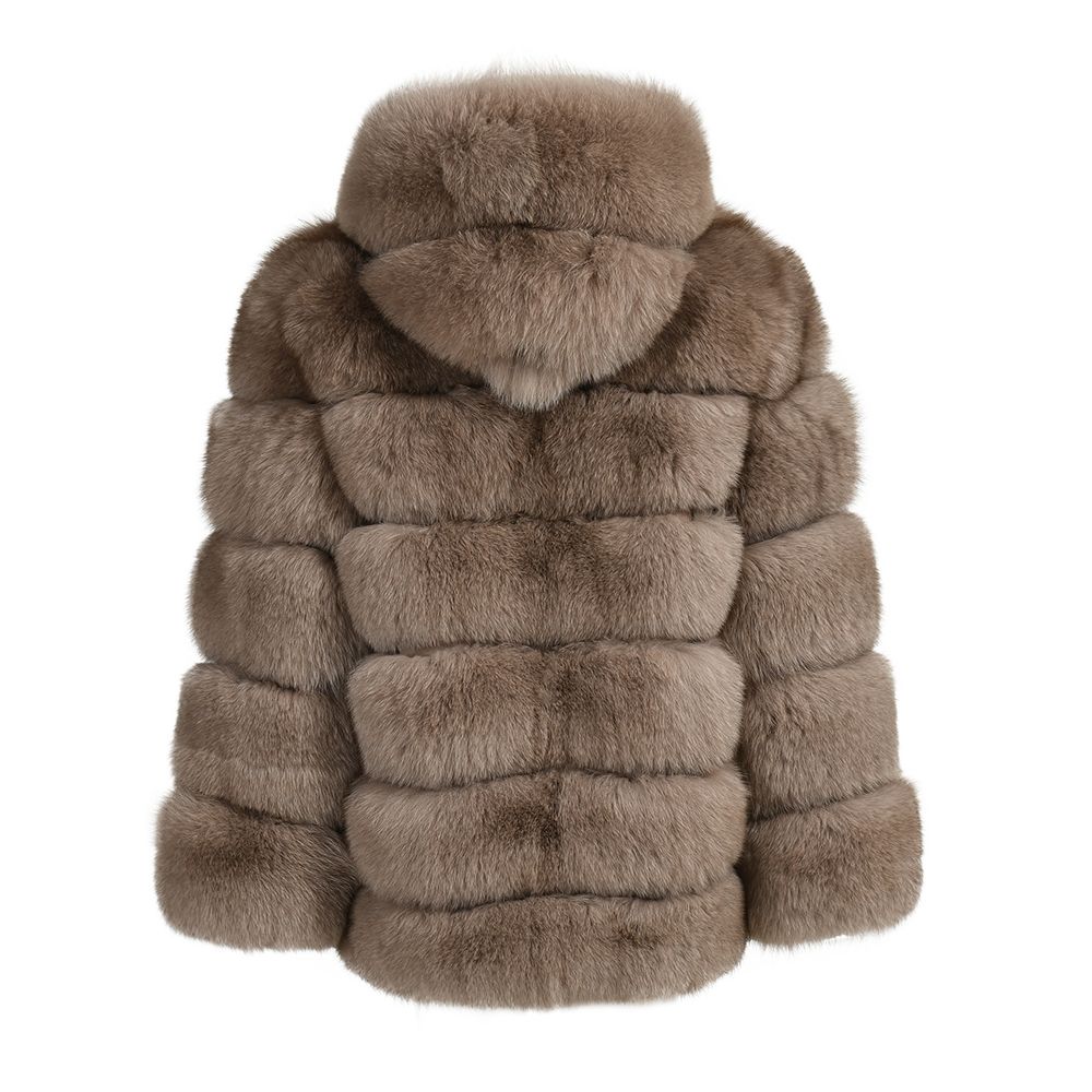 Adele Brown Fox Fur Jacket