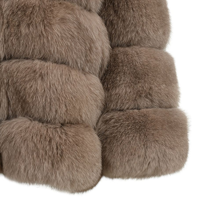 Adele Brown Fox Fur Jacket