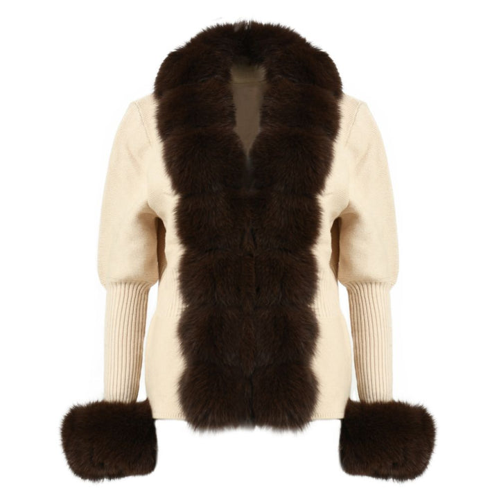 Jacket Andò Beige with Fur