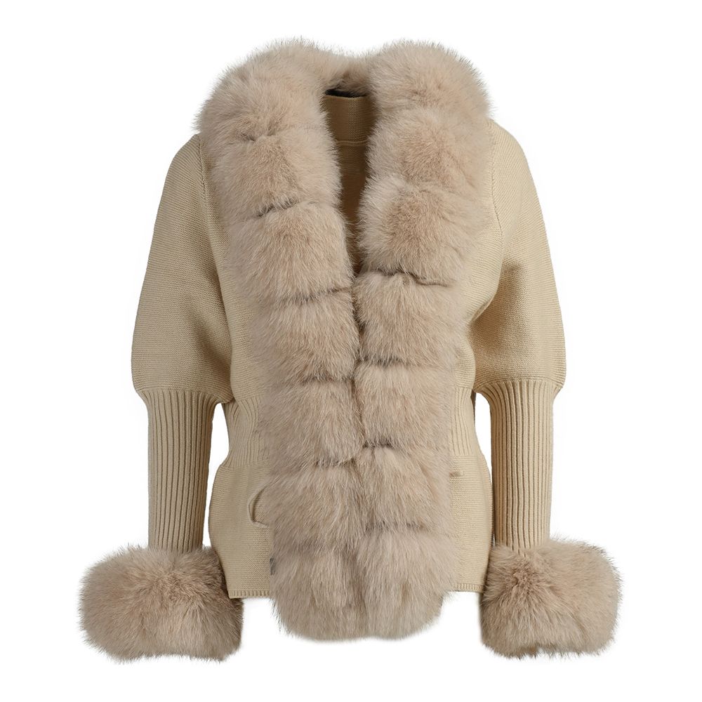 Jacket Andò Beige with Fur