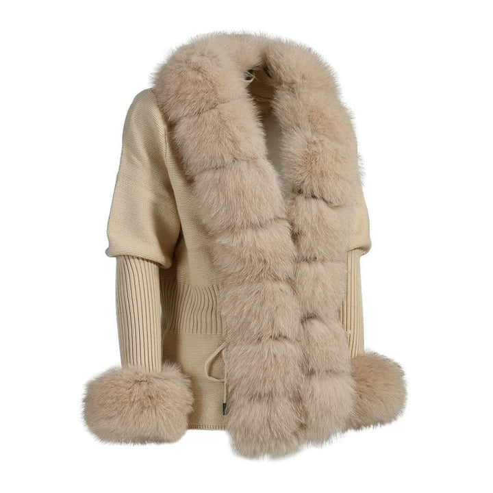 Jacket Andò Beige with Fur