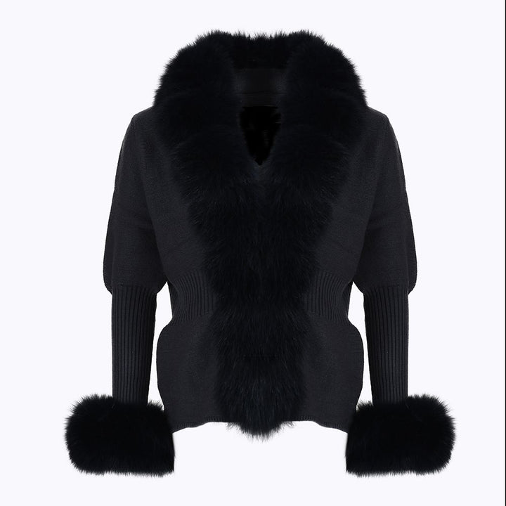 Jacket Andò Black with Fur