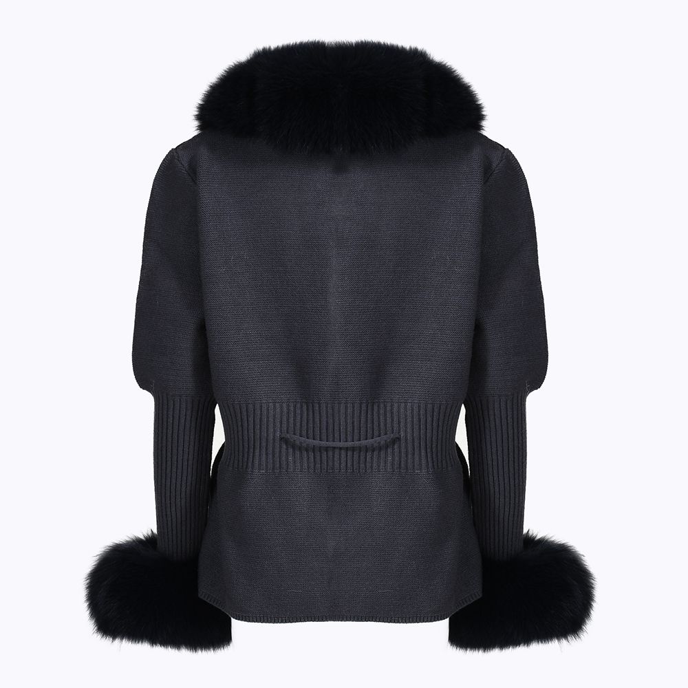 Jacket Andò Black with Fur