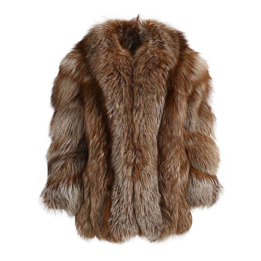 Camilla Brown Jacket in Fox Fur