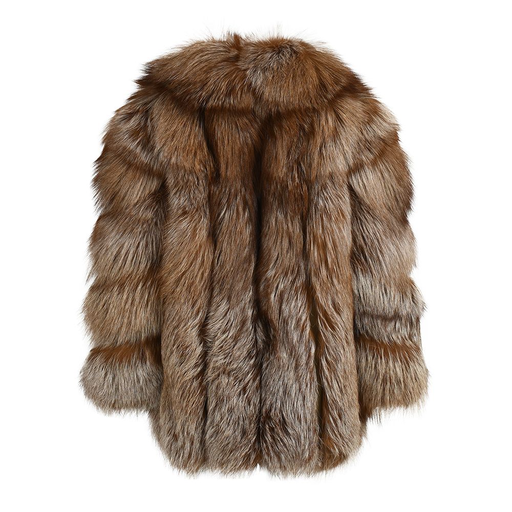 Camilla Brown Jacket in Fox Fur