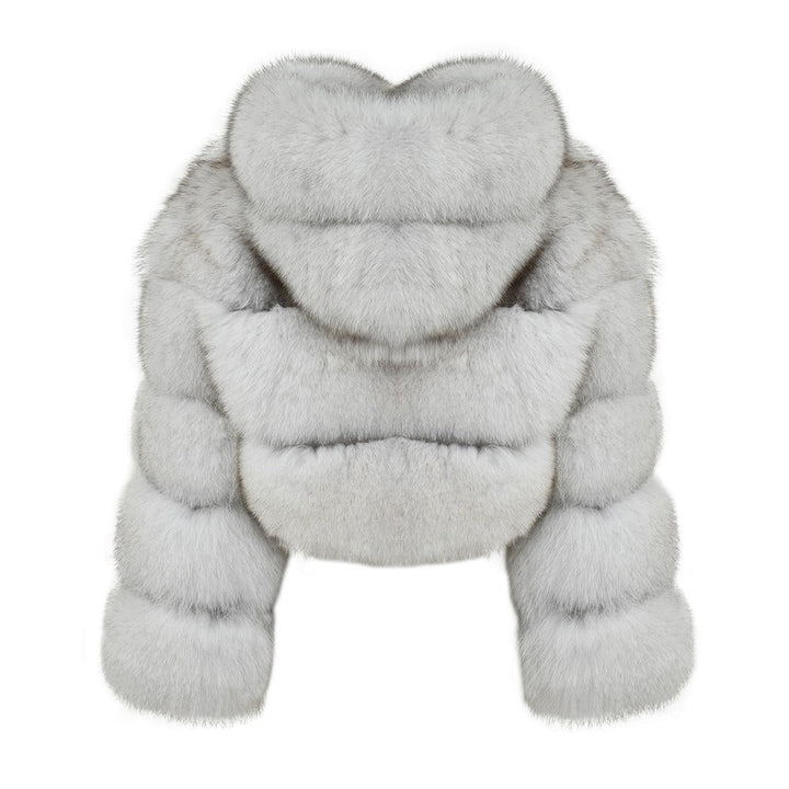 Giusy Natural White Fox Fur Jacket