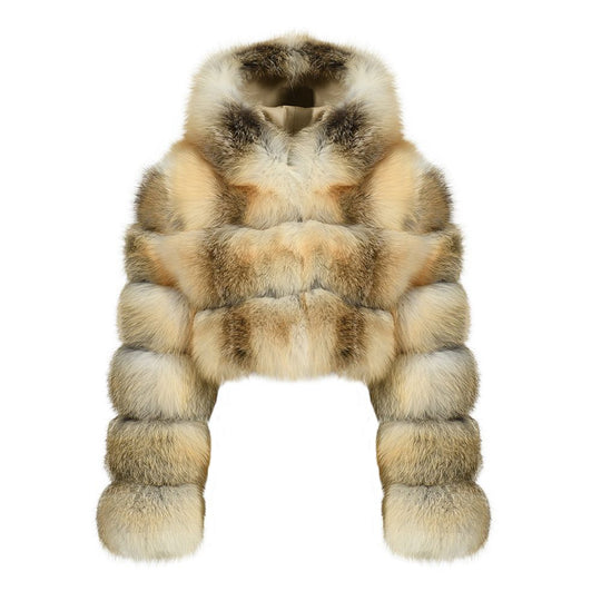 Leon Two-tone Fox Fur Jacket