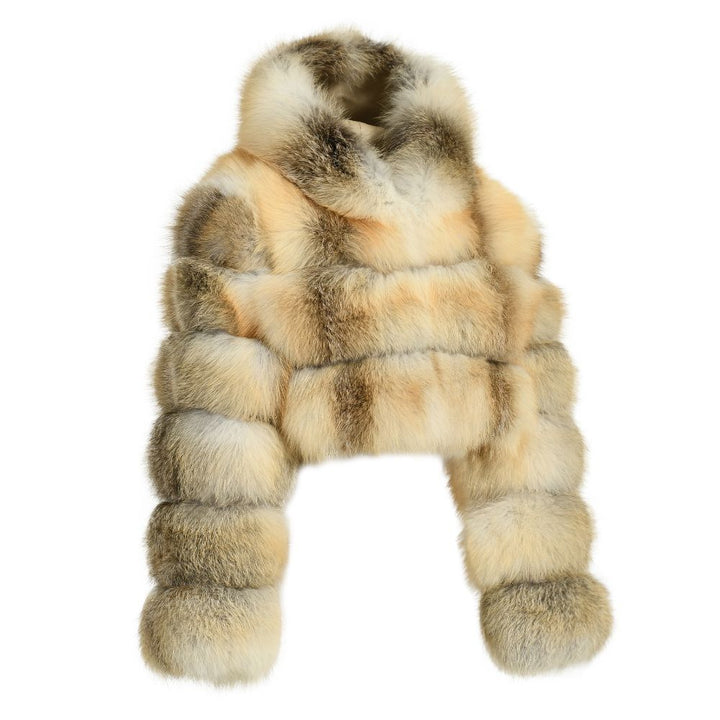 Leon Two-tone Fox Fur Jacket