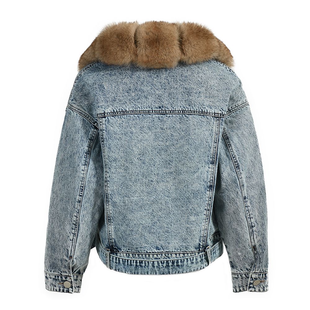 Mango Jacket in Jeans with Fur