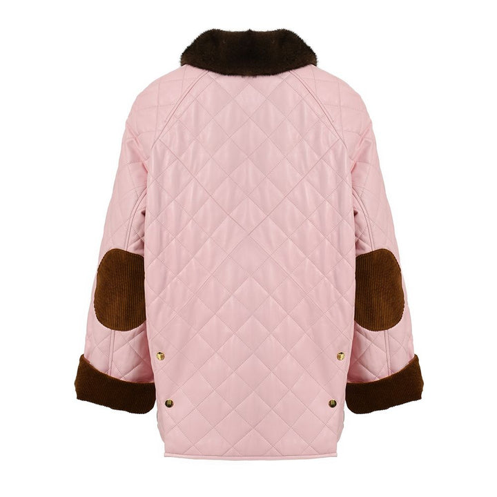 Molly Pink Leather and Mink Jacket