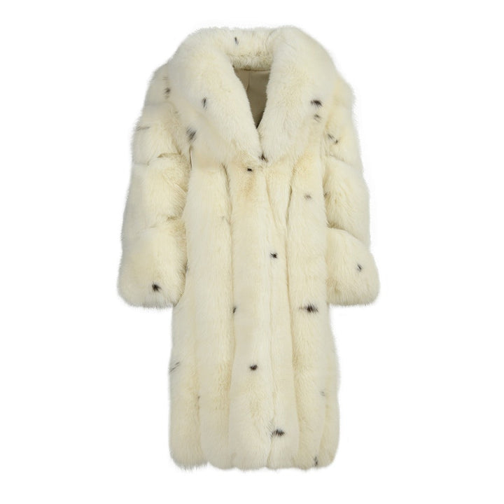 Long Mou Jacket in White Fox Fur