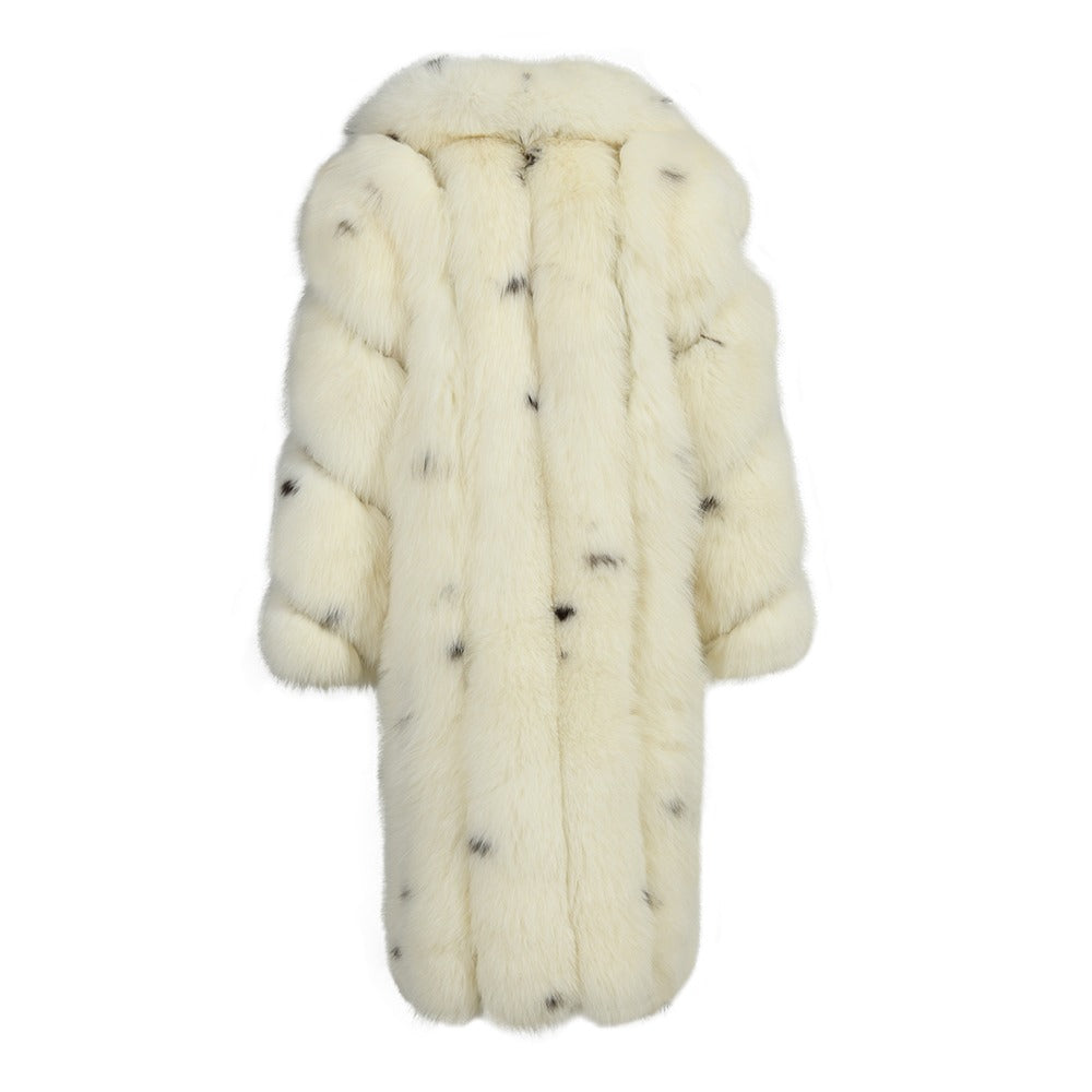 Long Mou Jacket in White Fox Fur