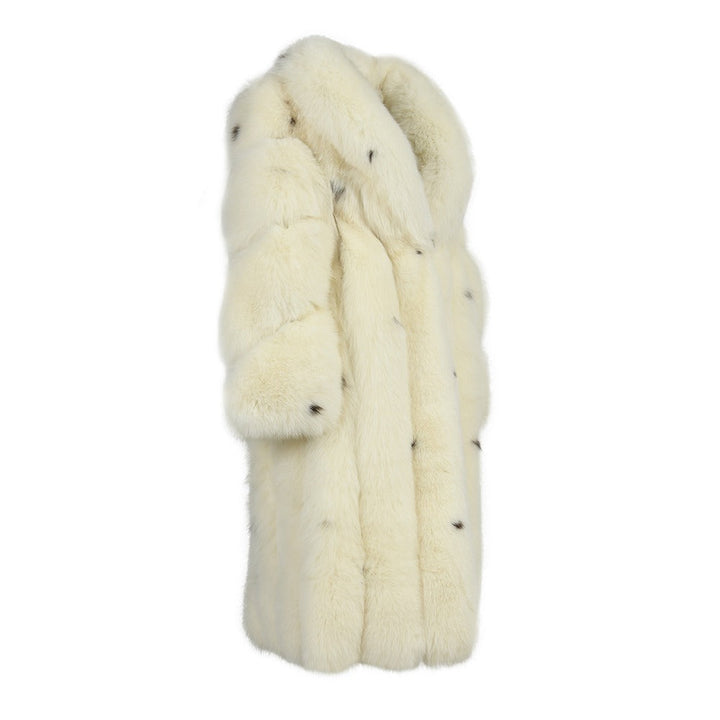 Long Mou Jacket in White Fox Fur