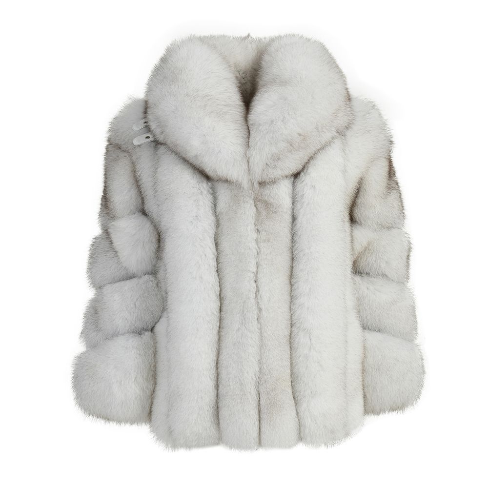 Jacket Nevel Grey Natural Fox Fur