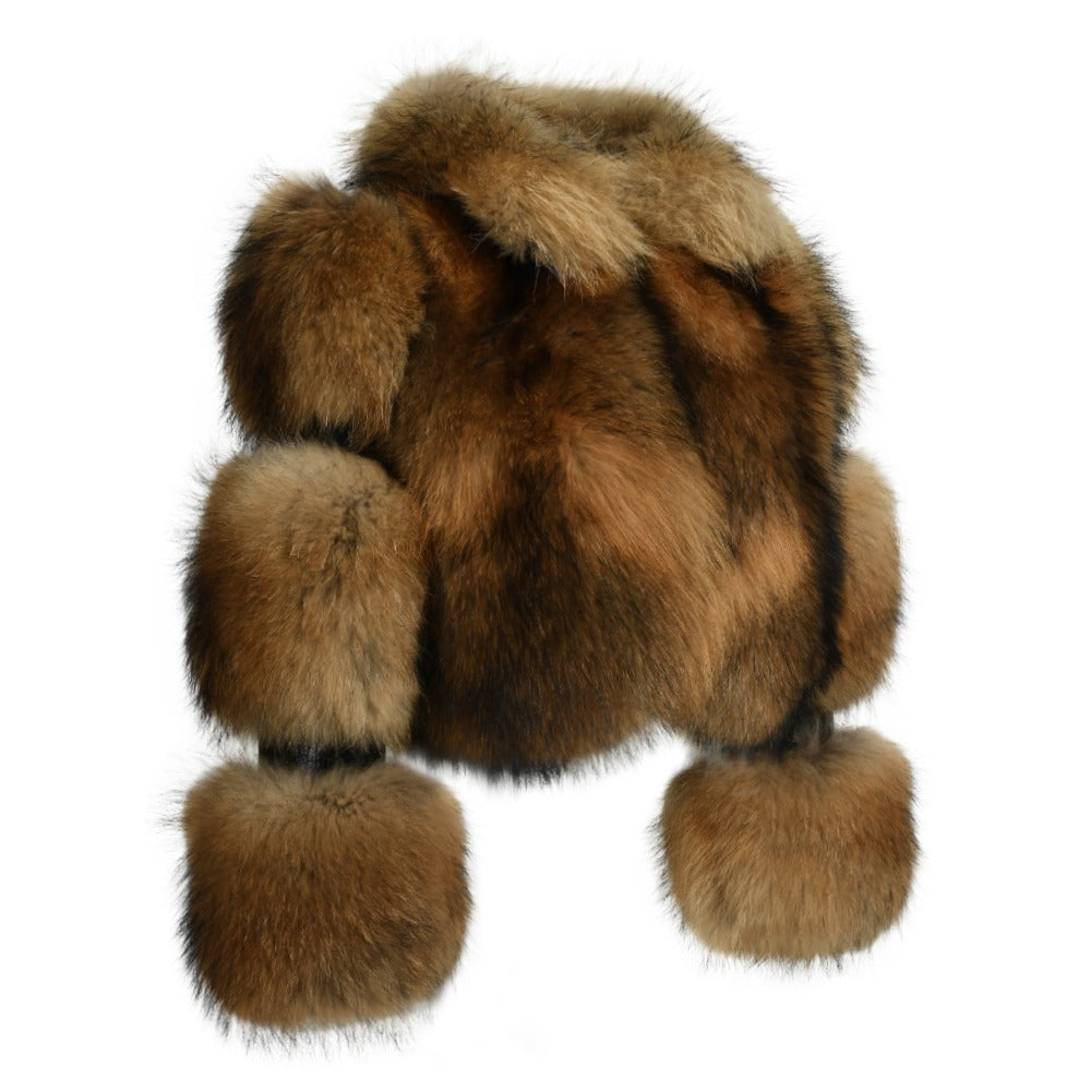 Polly Brown Fox Fur Jacket