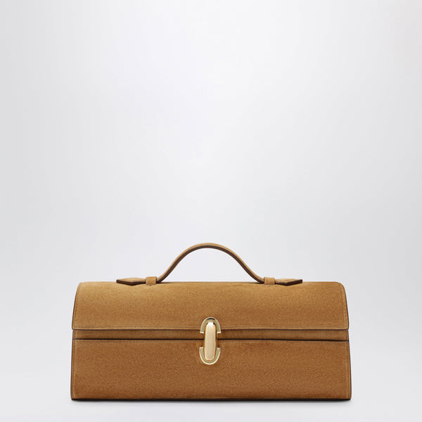 Slim Symmetry Pouch In Light Brown Calf Leather