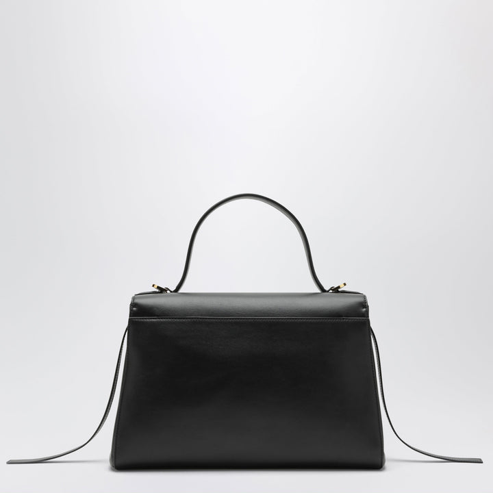 Savette Black Soft Symmetry Handbag In Leather