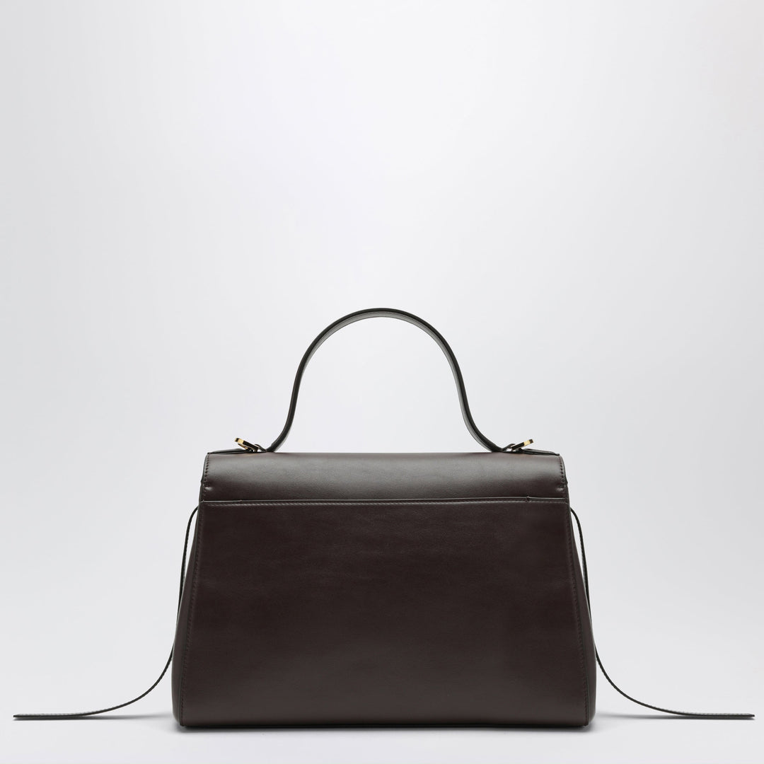 Savette Brown Soft Symmetry Handbag In Leather