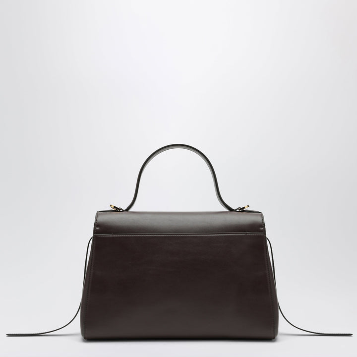 Savette Brown Soft Symmetry Handbag In Leather