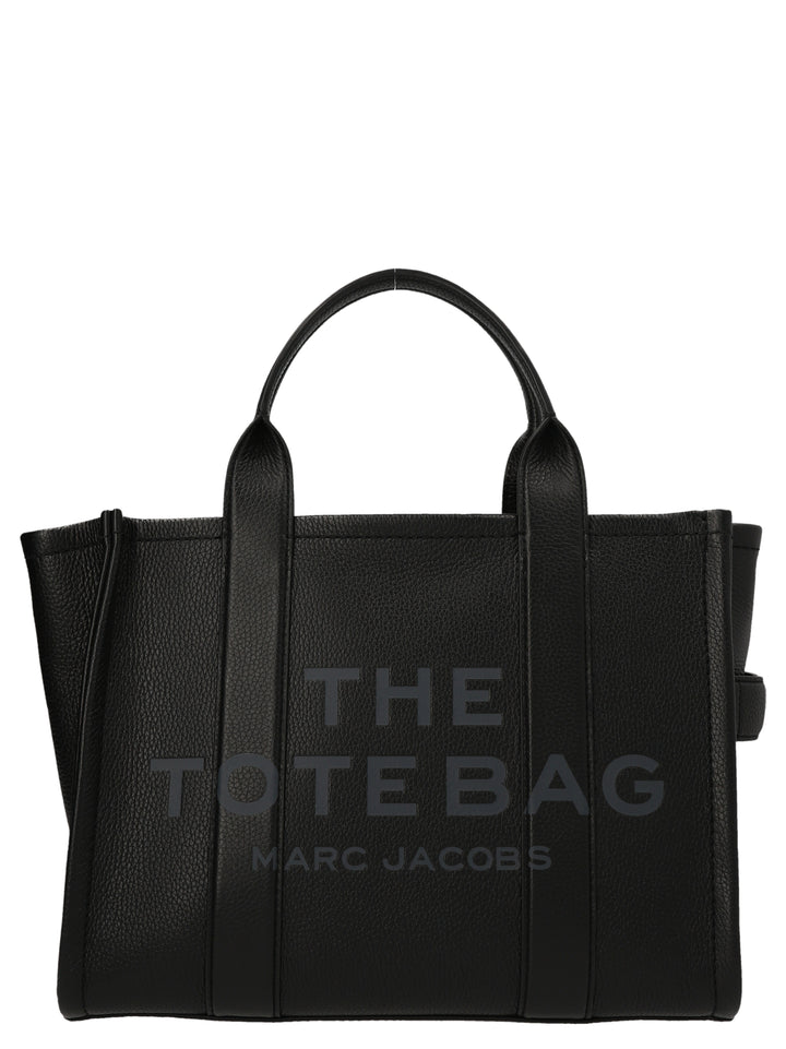 Marc Jacobs The Leather Medium Tote Bag - Black | 668c10c68a58806966ae9bc9c2769ec2ff9e7128