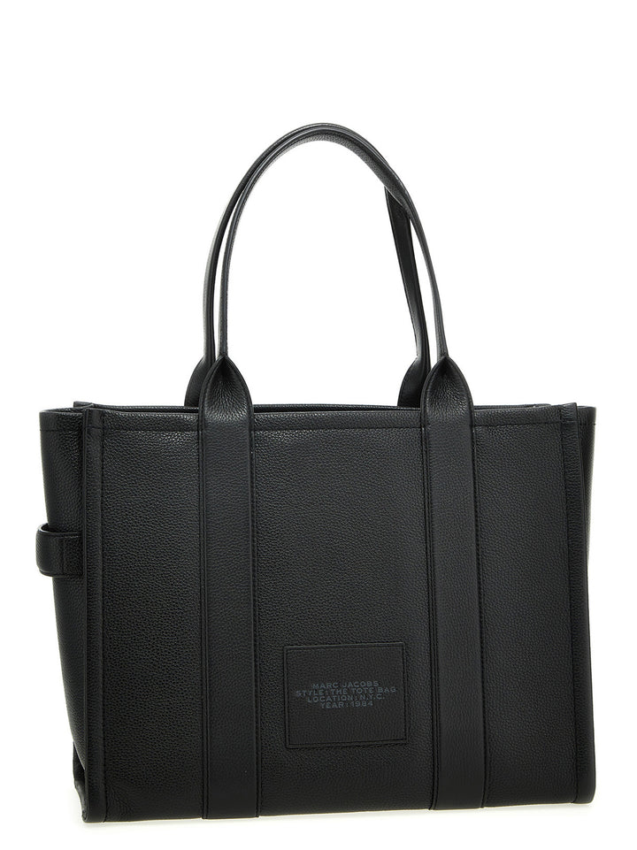 Marc Jacobs The Leather Large Tote Tote Bag - Black | 01667a359272ec7b7d654f5d278d83bfbc33488d
