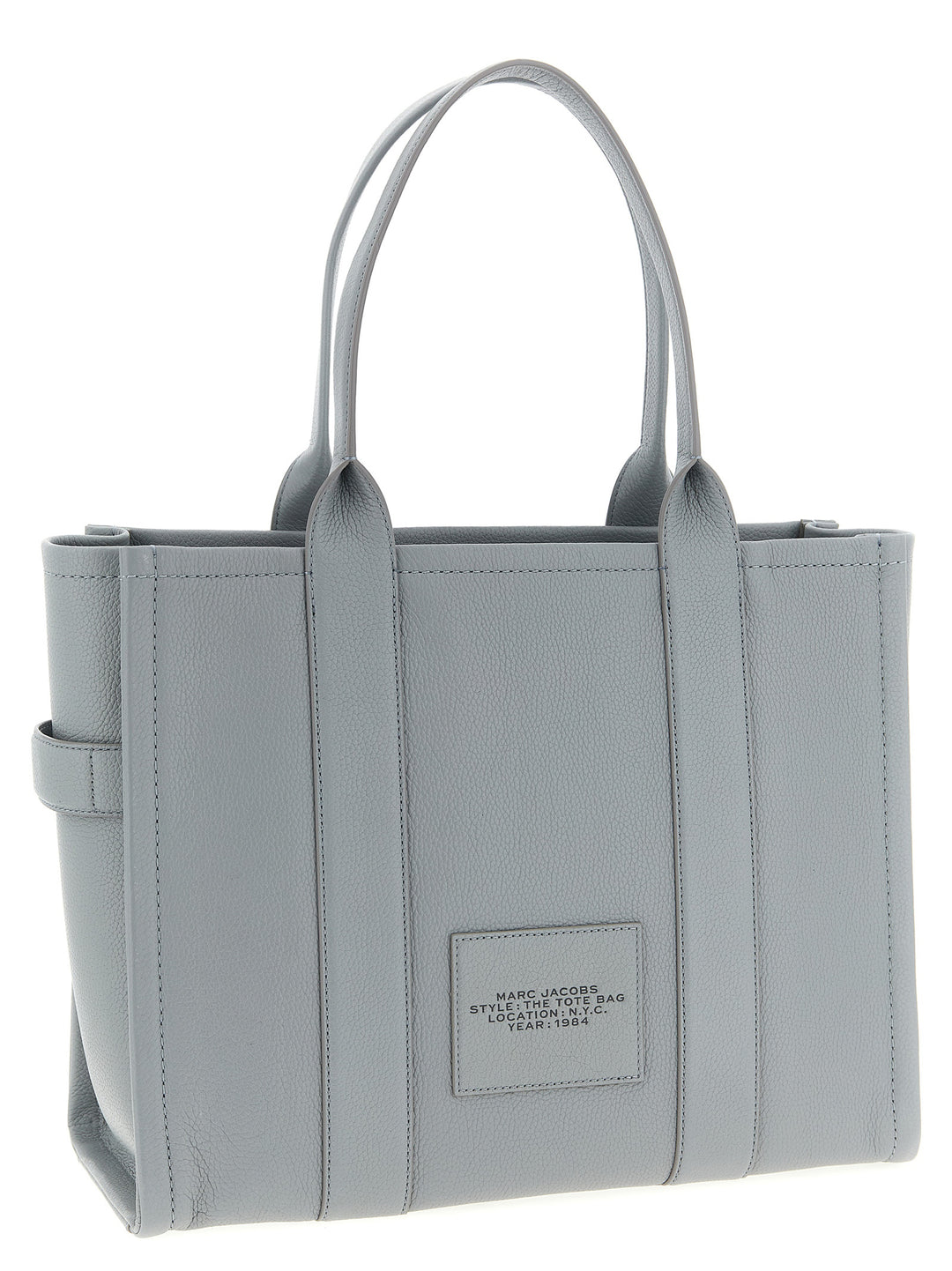 Marc Jacobs The Leather Large Tote Tote Bag - Gray | 759c434a2d8c5971107fe0df1970b1ce4bace119