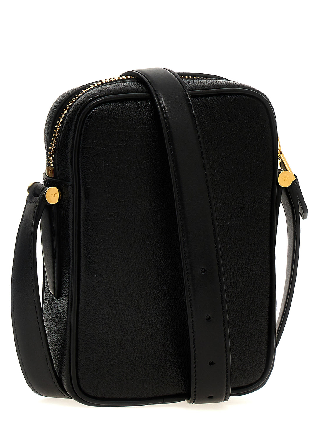 Logo Leather Shoulder Strap Crossbody Bags Black