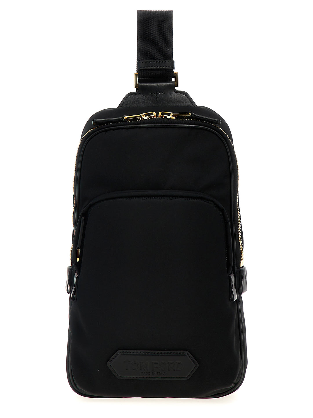 Logo Nylon Shoulder Strap Crossbody Bags Black