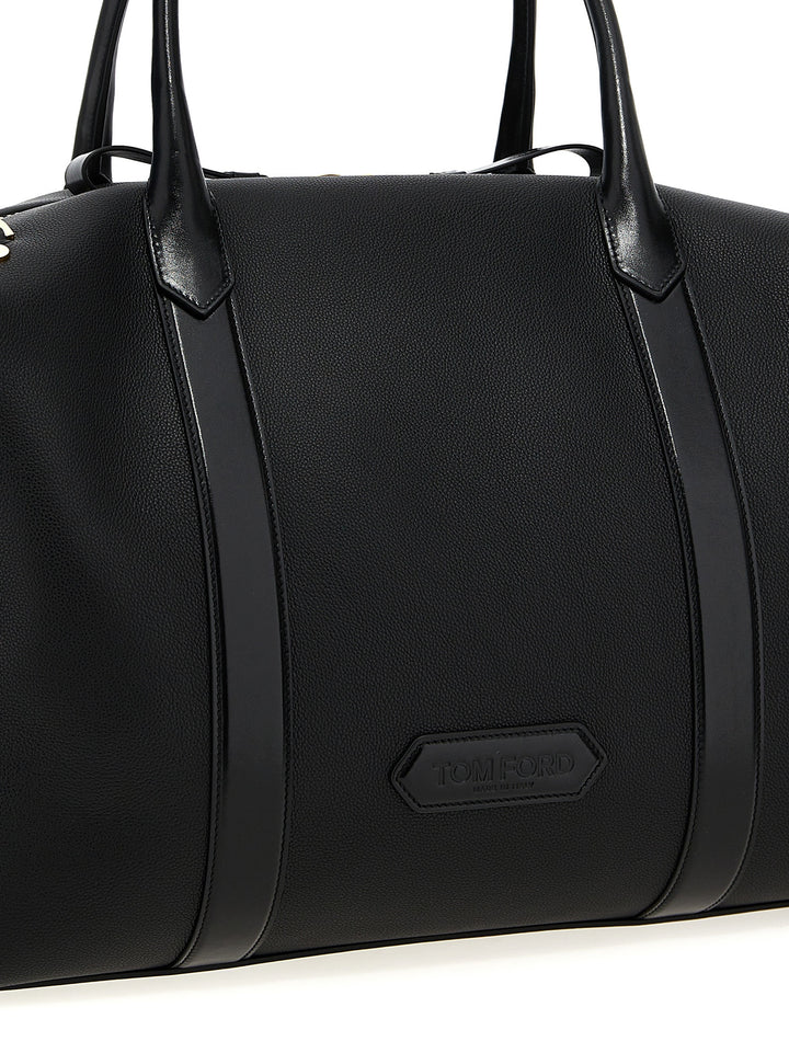 Leather Travel Bag Lifestyle Black