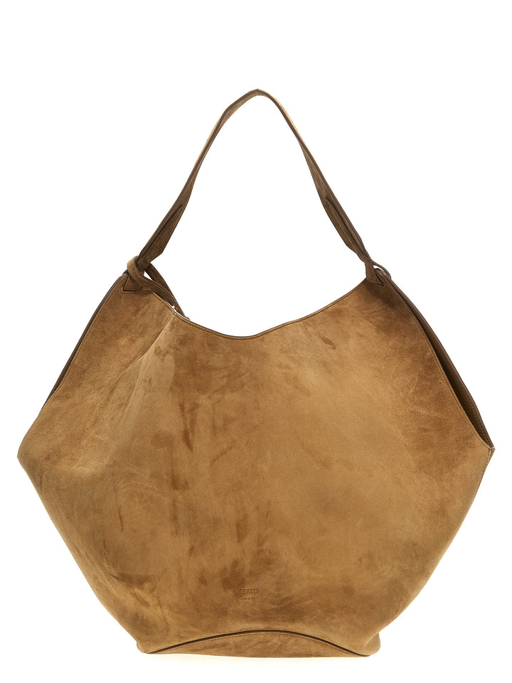 Medium Lotus Tote Shoulder Bags Brown