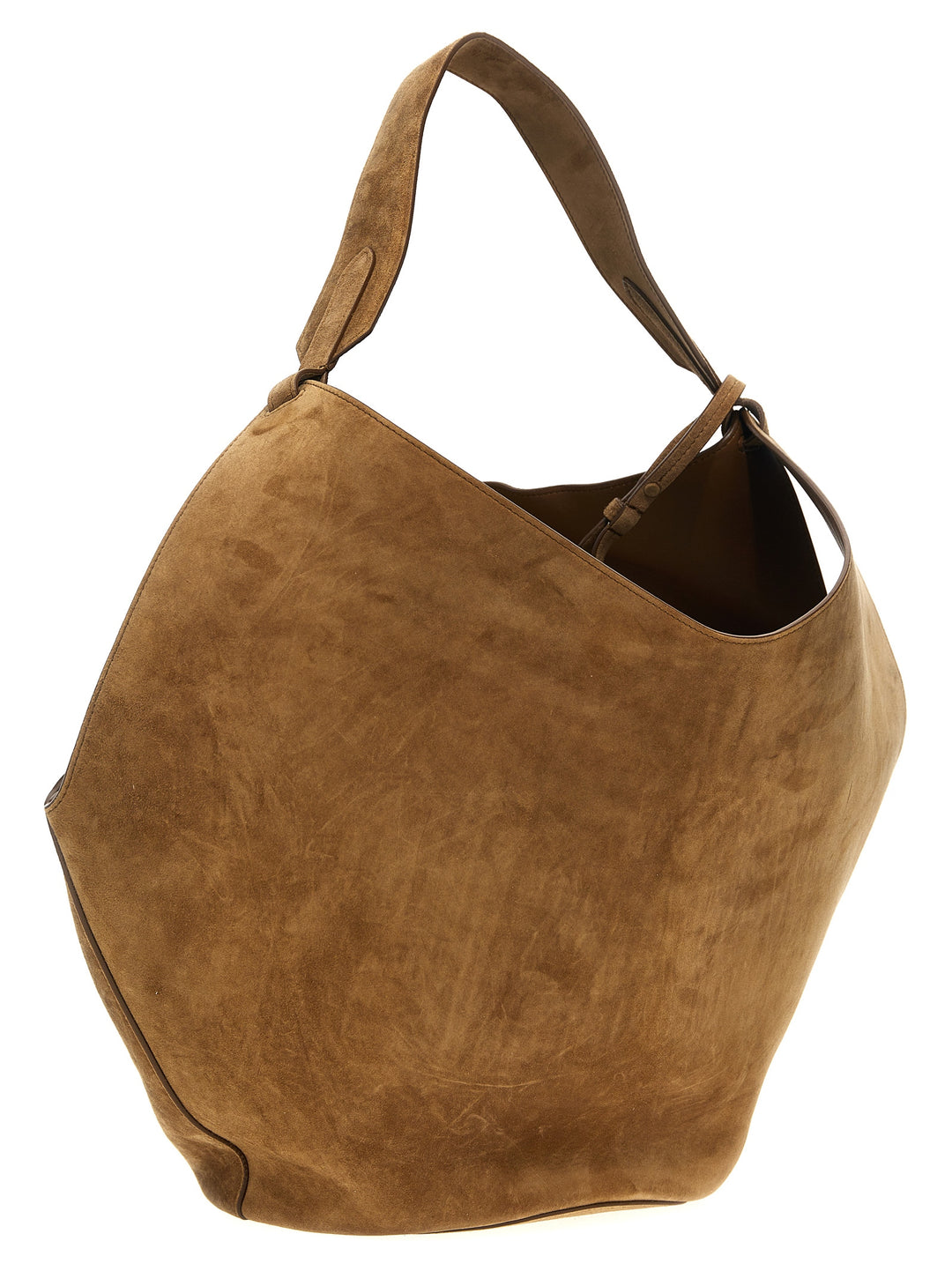 Medium Lotus Tote Shoulder Bags Brown