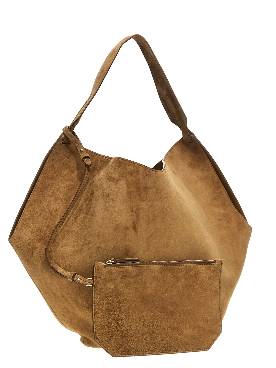 Medium Lotus Tote Shoulder Bags Brown