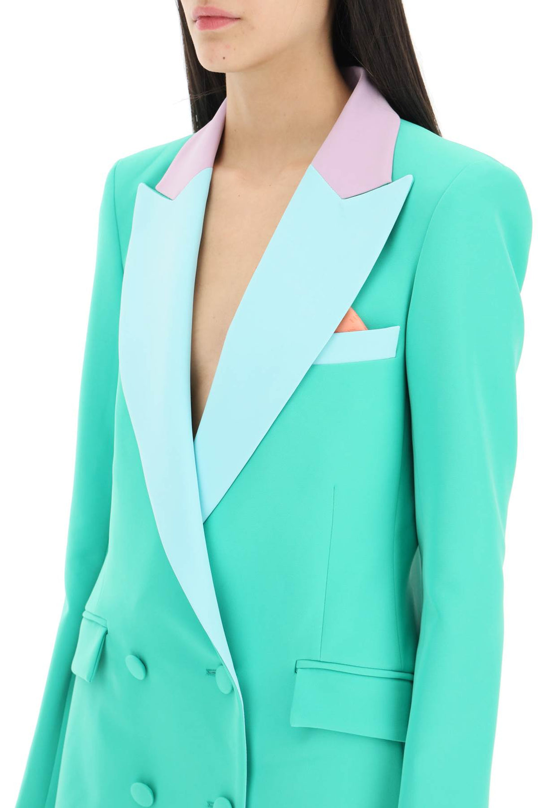 'Bianca' Double Breasted Blazer In Neo Crepe