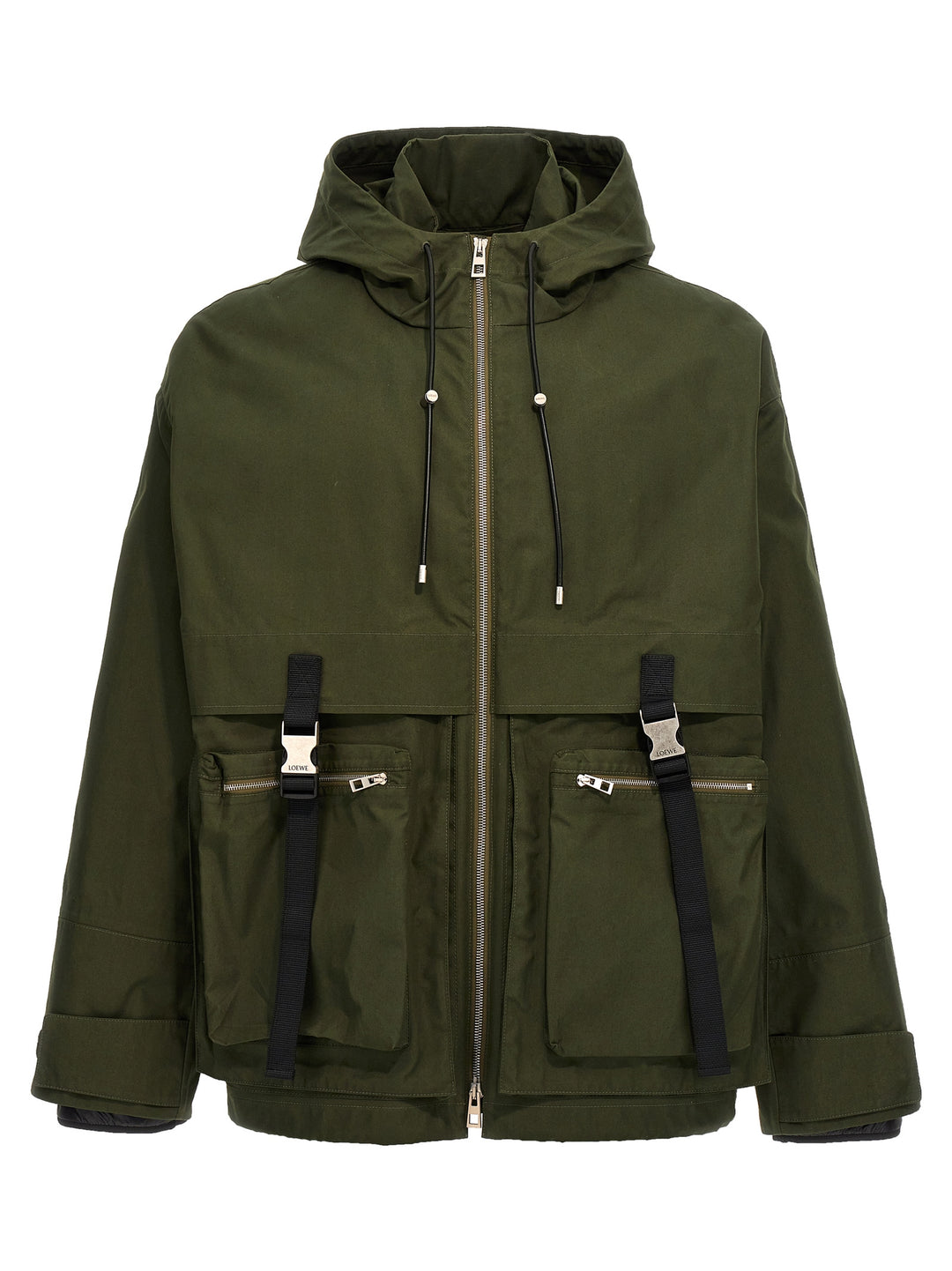 Water-Repellent Parka Casual Jackets, Parka Green