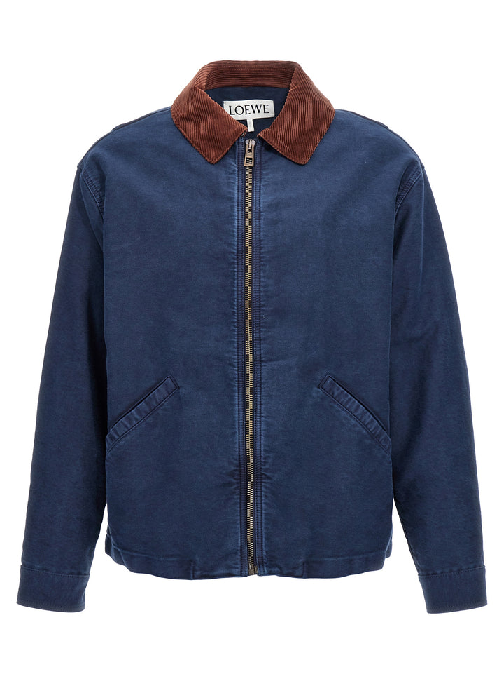 Satin Velvet Collar Jacket Casual Jackets, Parka Blue