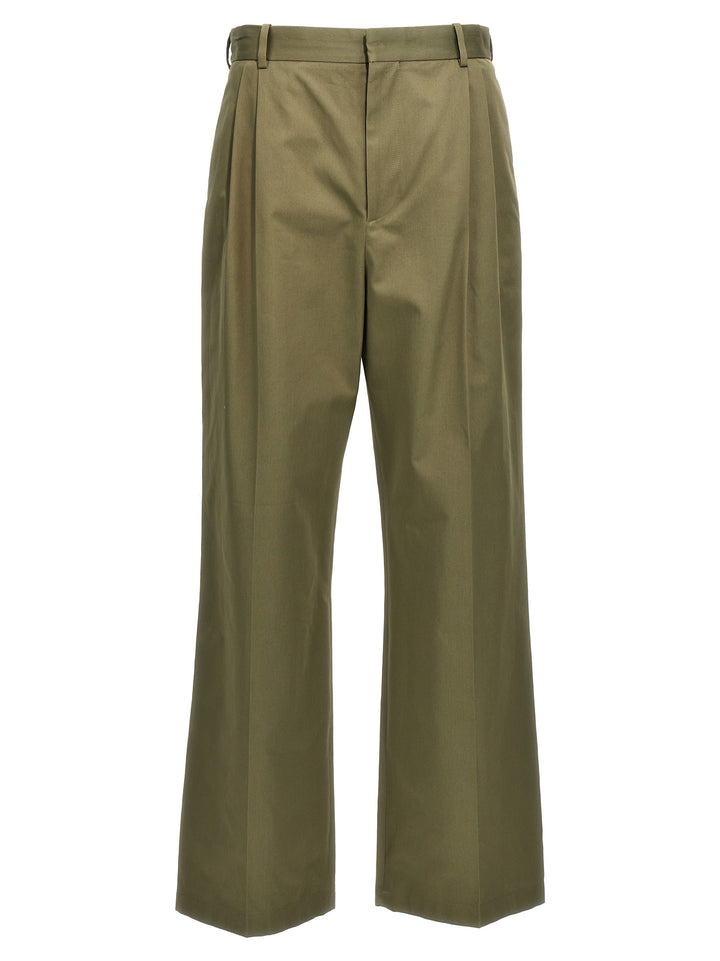 Central Pleated Trousers Pants Green