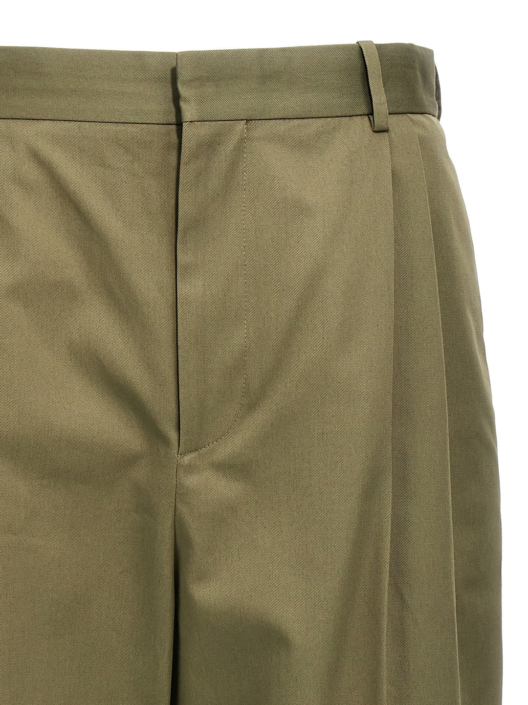 Central Pleated Trousers Pants Green