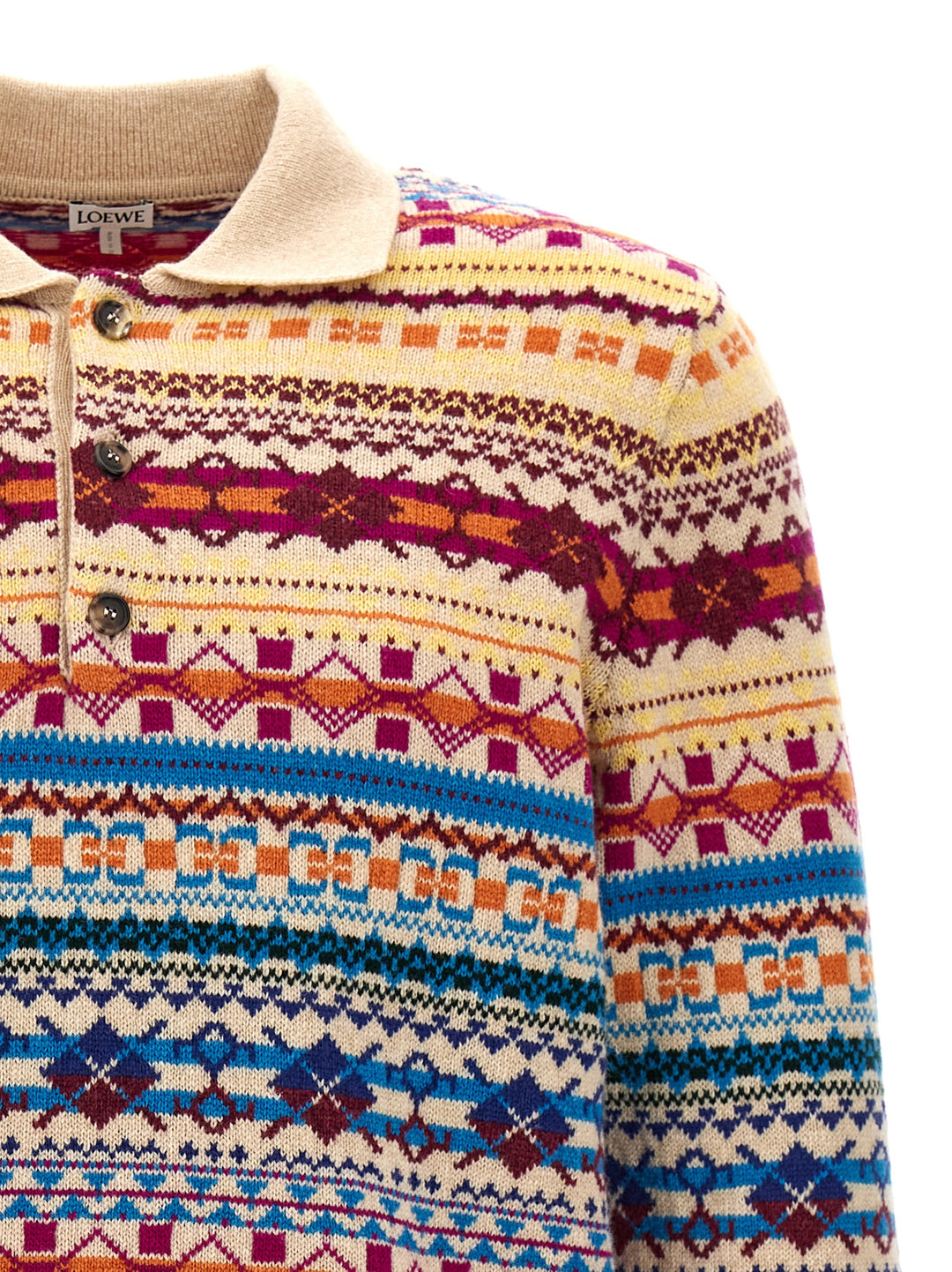 Jacquard Polo Sweater Sweater, Cardigans Multicolor