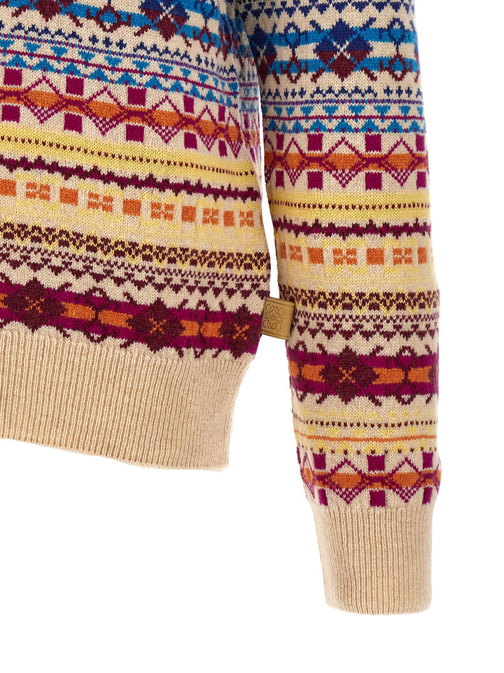 Jacquard Polo Sweater Sweater, Cardigans Multicolor