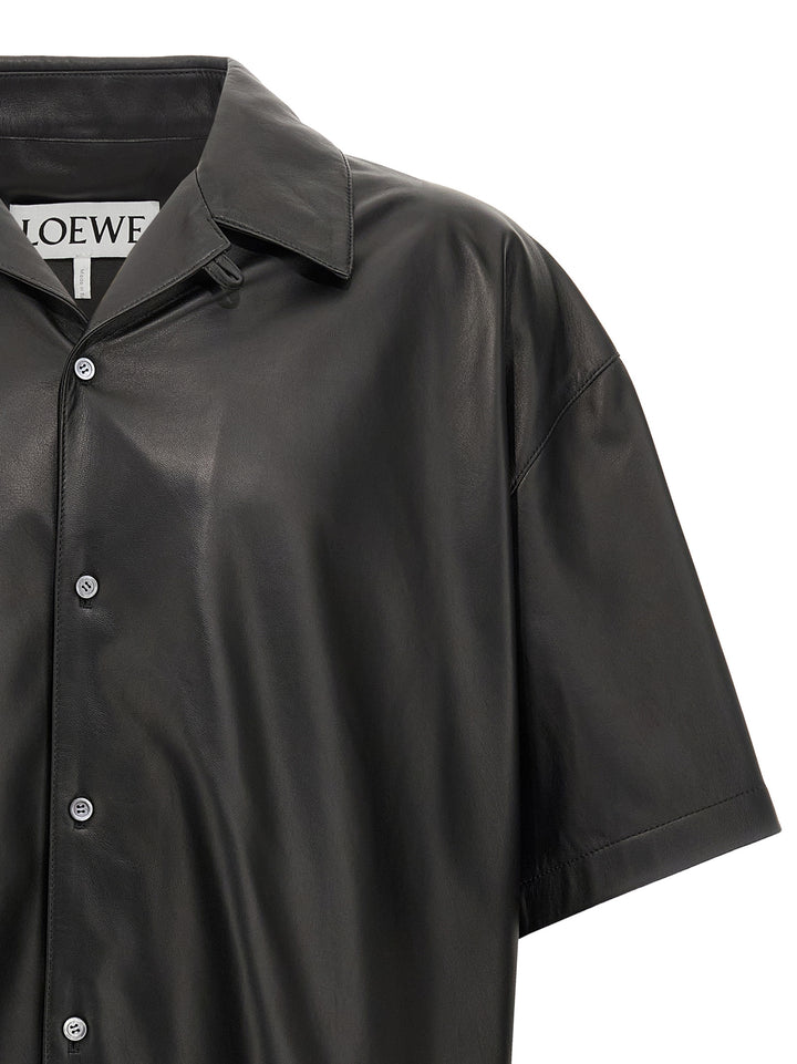 Loewe Nappa Leather Shirt Shirt and Blouse - Black | e8219760fa5a41f7e74e86591299e0233d37c2af