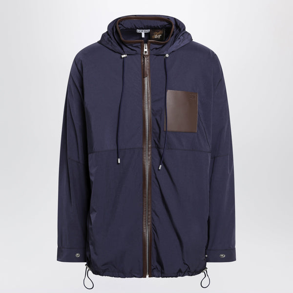 Navy Technical Micro-Ripstop Hooded Jacket