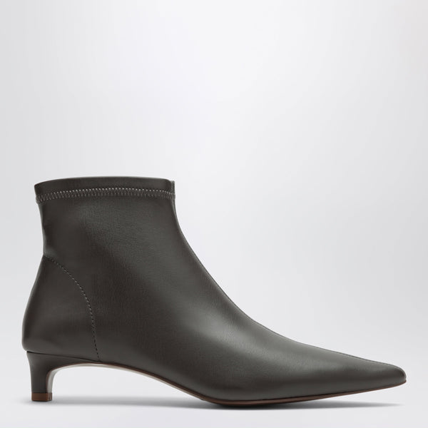 Brown Hailey Leather Ankle Boots