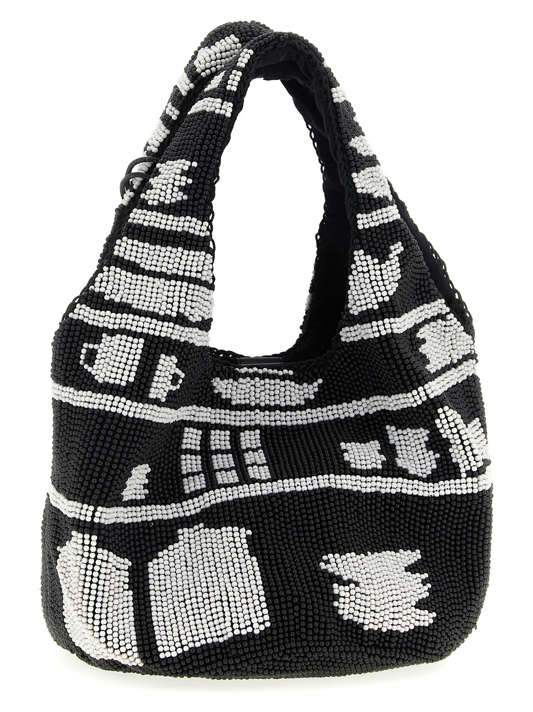 J.W. Anderson Beaded Tote Bag - White/Black | b2237cd4ec2248cd6ce3b1abb2330857eac1882a