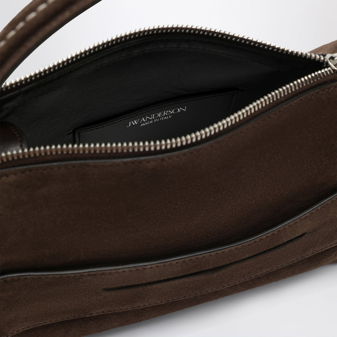 Jw Anderson Small Loafer Bag In Brown Suede Leather