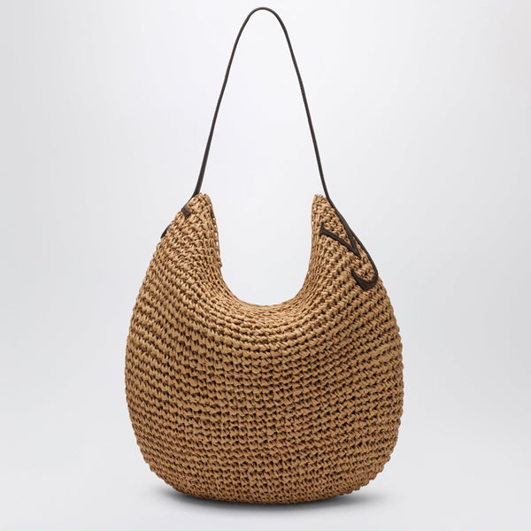 Large Bulb Bag In Natural Raffia
