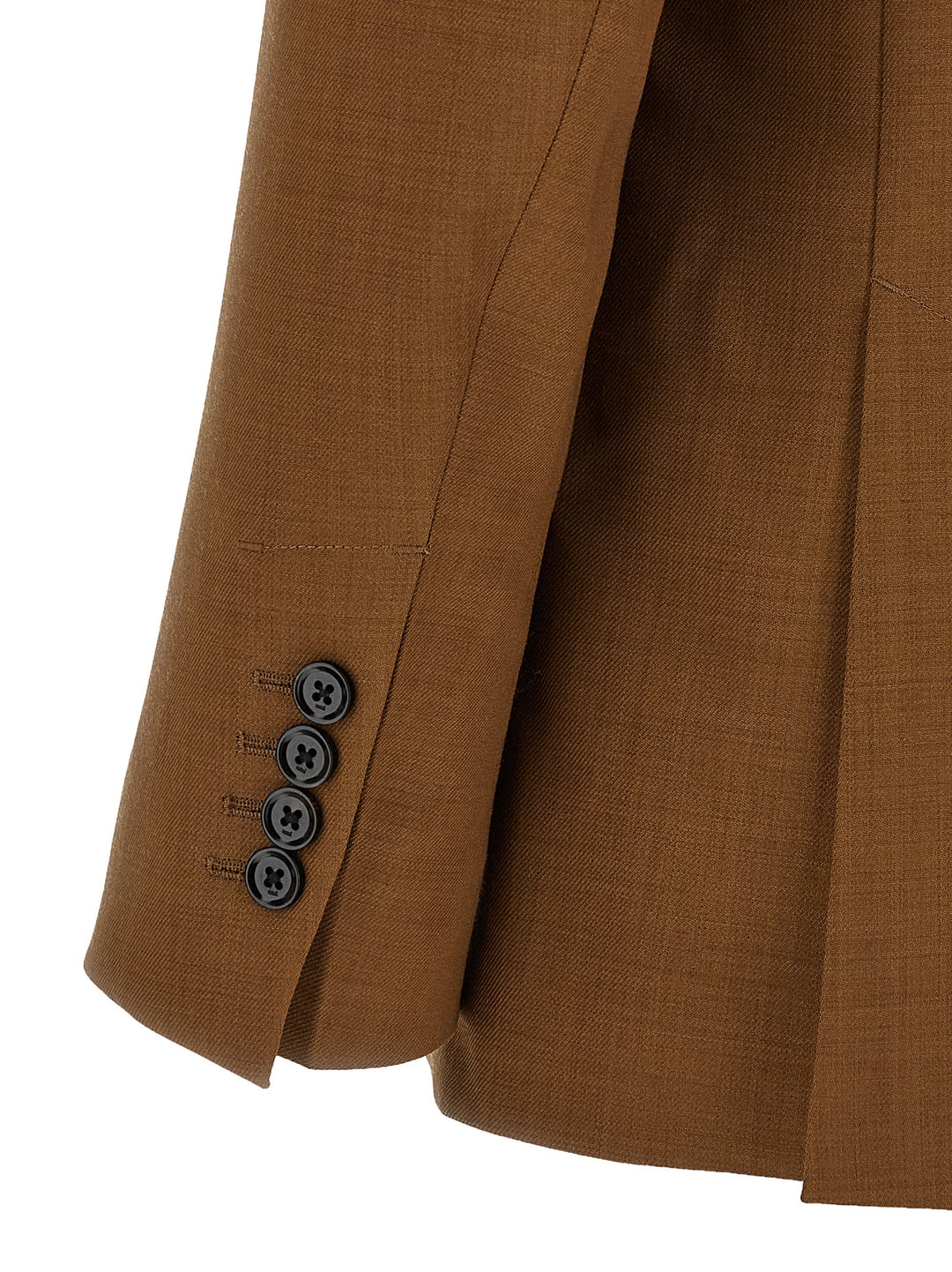 Ami Paris Double-Breasted Blazer - Brown | f0b48ae0e97d2359047a5c030d0595d56f977ba6