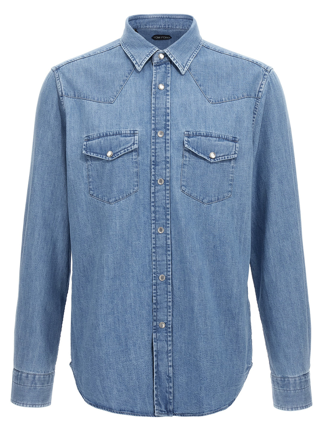 Tom Ford Denim Shirt Shirt and Blouse - Blue | f75b9c73cfaa3e70528345148d25fbb249298b66