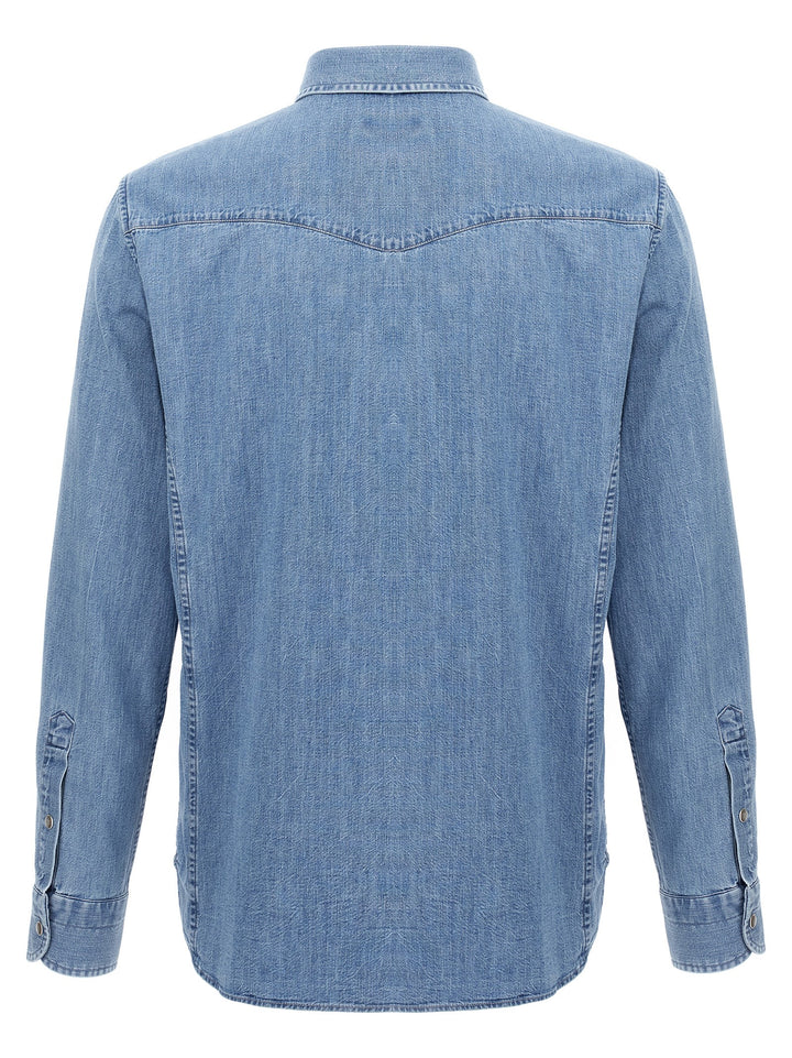 Tom Ford Denim Shirt Shirt and Blouse - Blue | 7129531fa61efc3543d7ba1627749e3f5fff4dd2