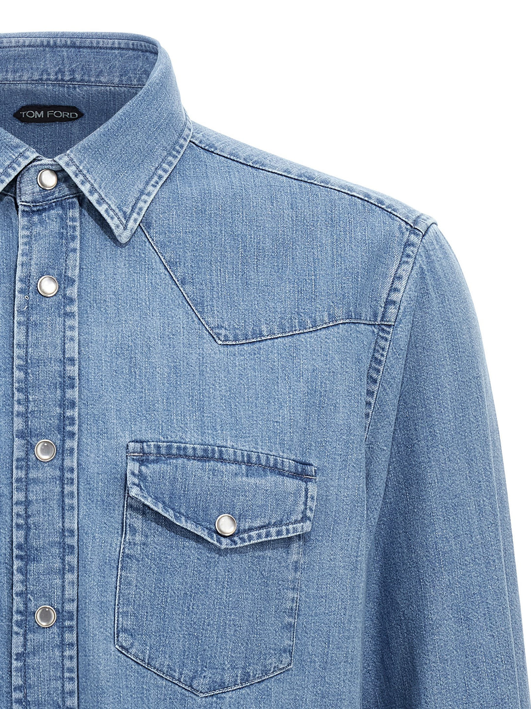 Tom Ford Denim Shirt Shirt and Blouse - Blue | e9e349b7e8478e0e7a9a41dea2e19874a5e74b5d